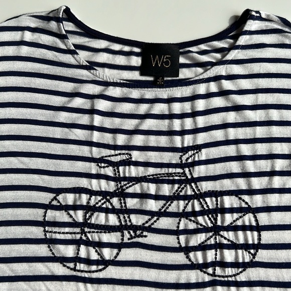 2 Nautical stripes tops, Embellished chic design- Karl Lagerfeld and W5 - Picture 4 of 12